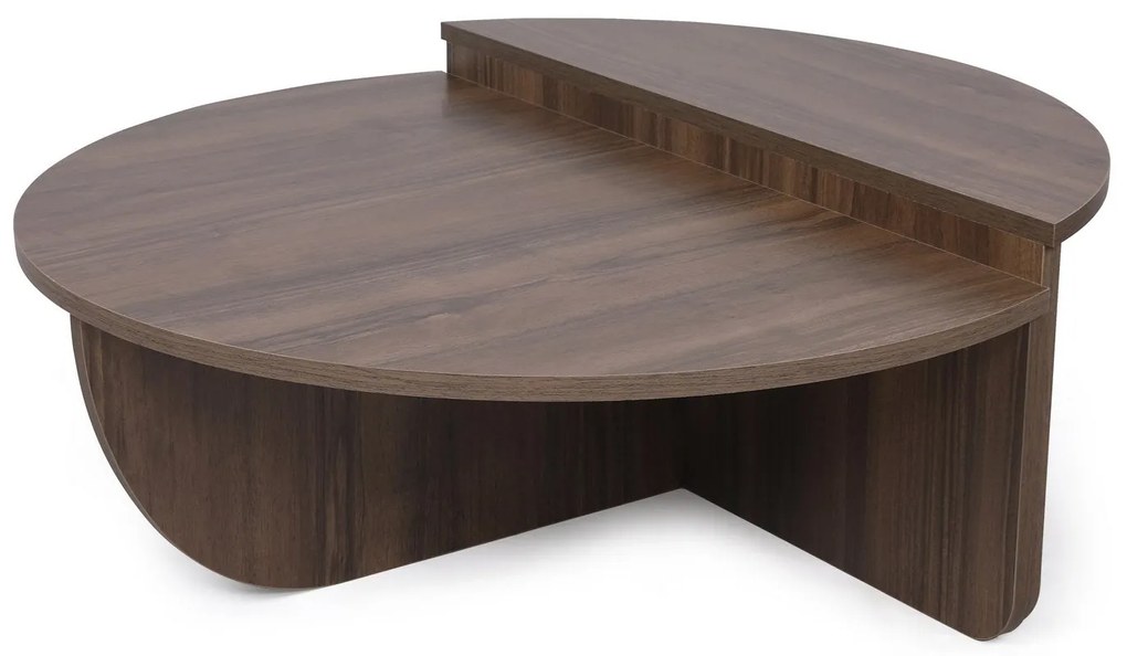 Mesa de Centro "Podium" – Nogueira - 90x60x30 cm – Design Moderno