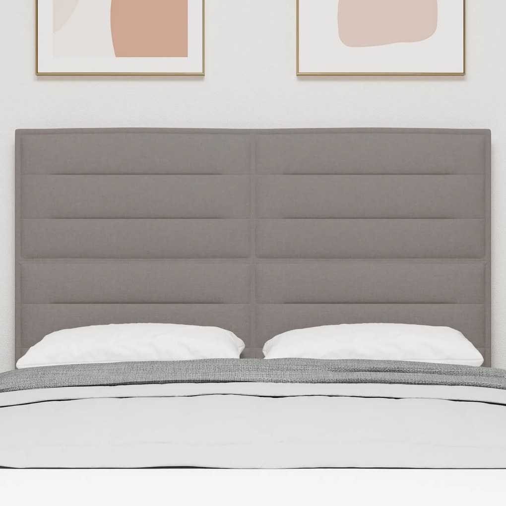 Cabeceira Design Lines Taupe 140 cm Tecido