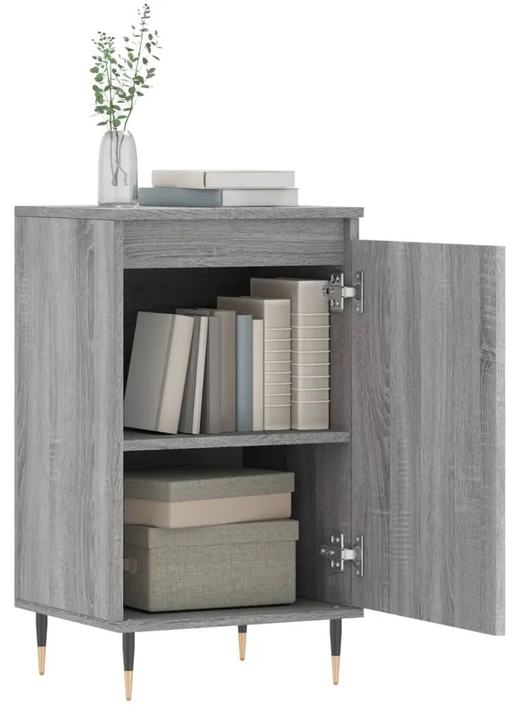Aparadores 2 pcs 40x35x70 cm derivados madeira cinzento sonoma