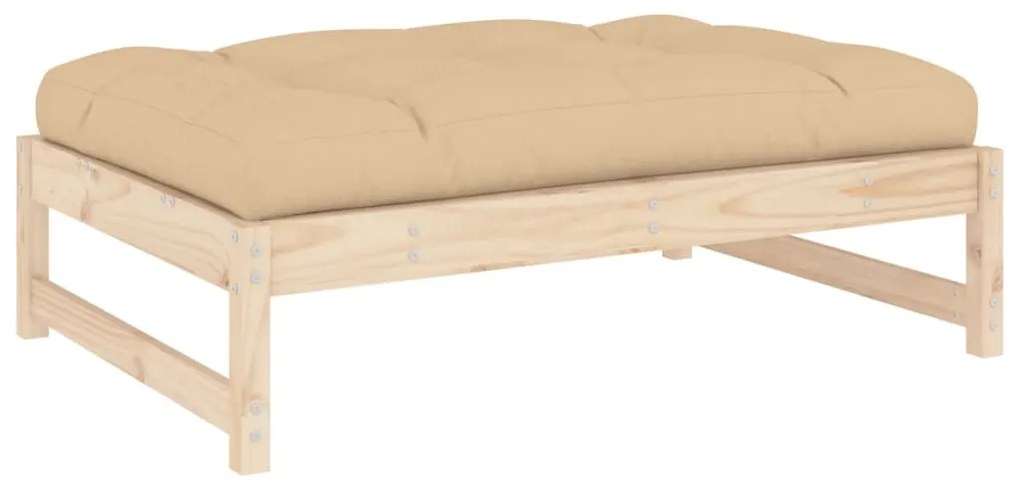 Apoio de pés para jardim 120x80 cm pinho maciço