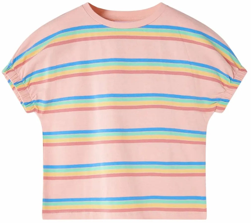 T-shirt para criança cor pêssego 128