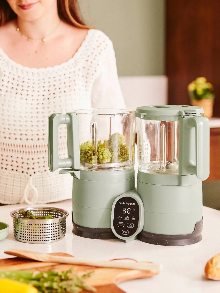 Nutribaby Glass + 2 Babybols 250 ml verde