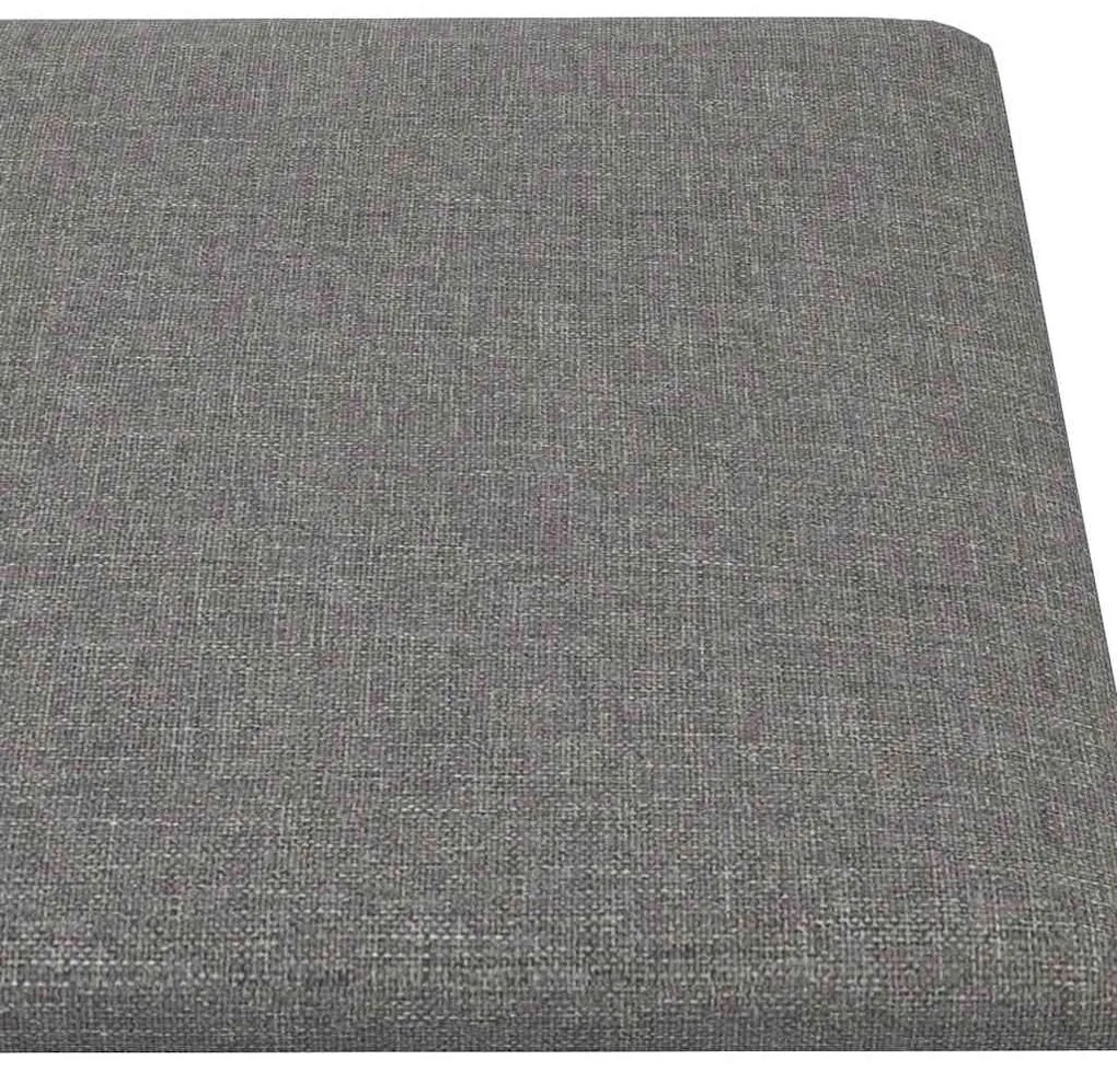 Painel de parede 12 pcs 30x15 cm tecido 0,54 m² cinza-claro