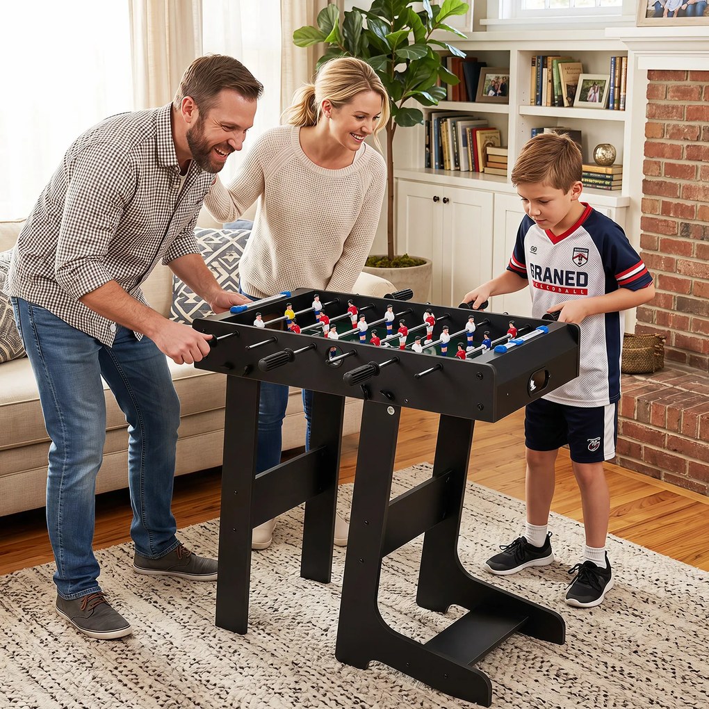Mesa de Matraquilhos Dobrável, 69 x 36 x 71 cm, Design Compacto, Preto