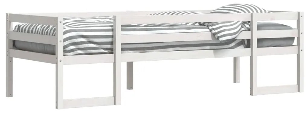 Estrutura de cama infantil 90x190 cm pinho maciço branco