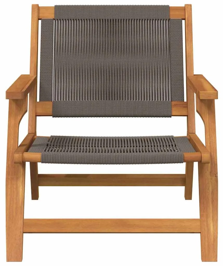 Cadeiras de Jardim 2 pcs Cinzas 67x78x73 cm em Madeira Sólida de Acáci