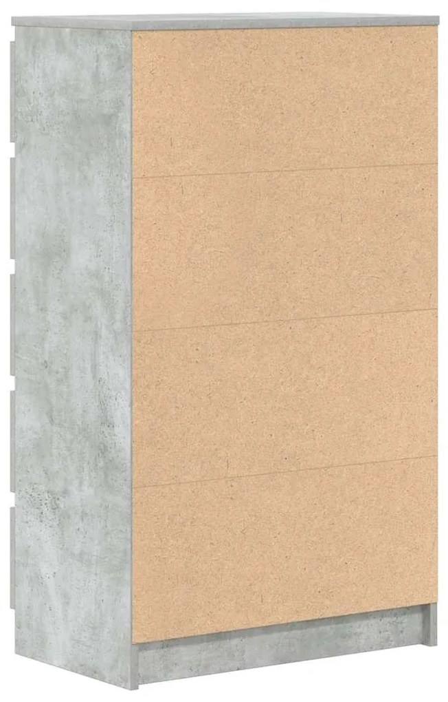 Armário de gavetas 60x36x103 cm deriv. madeira cinzento cimento