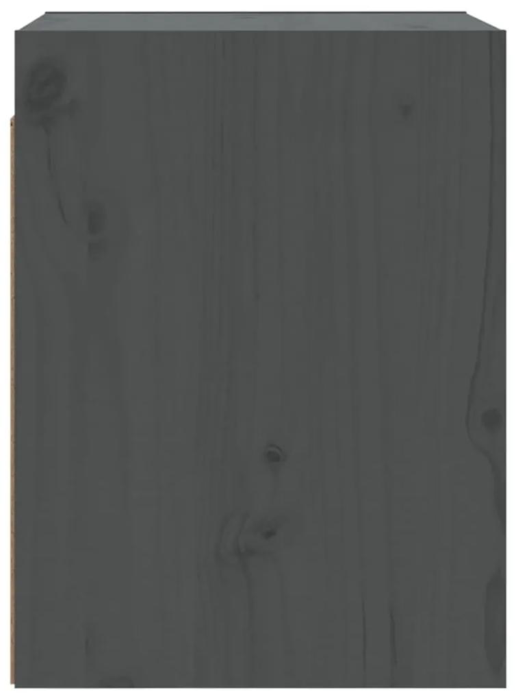 Armário de parede 30x30x40 cm madeira de pinho maciça cinza