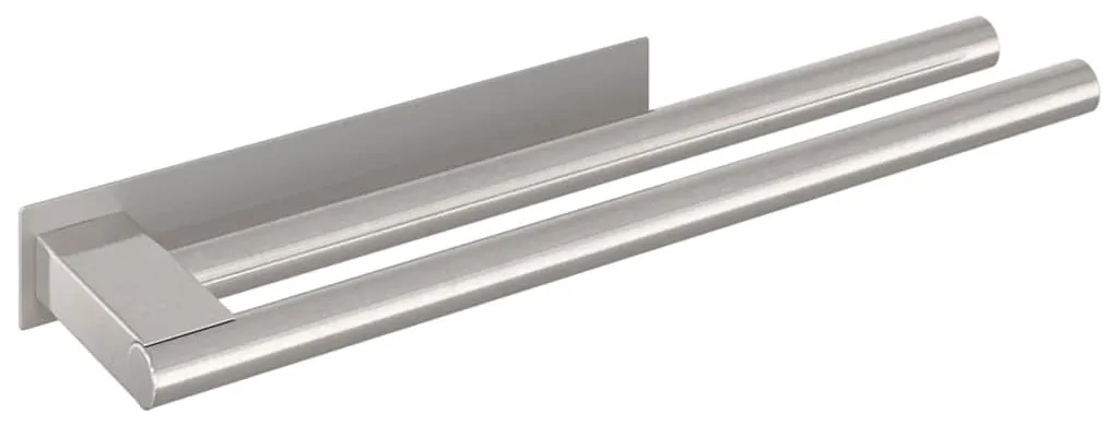 Suporte de Toalha Prateado 40 x 9 x 4 cm Aço inoxidável