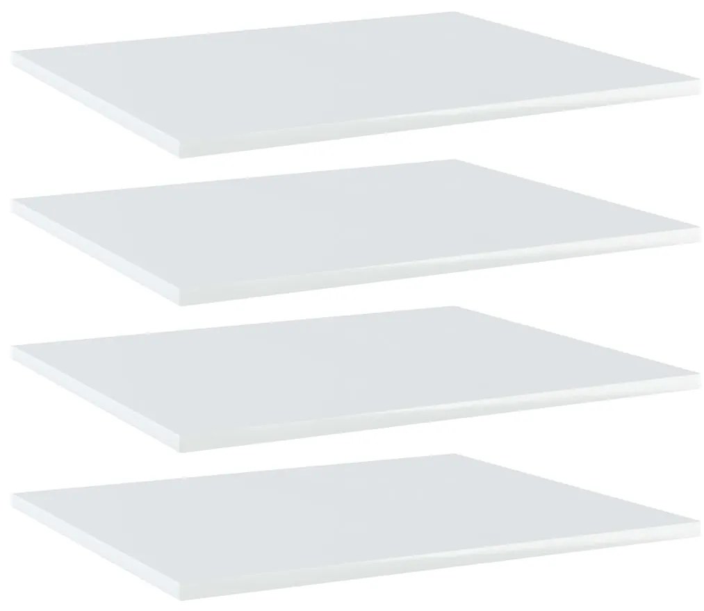 vidaXL Prateleiras para estante 4 pcs derivados de madeira branco
