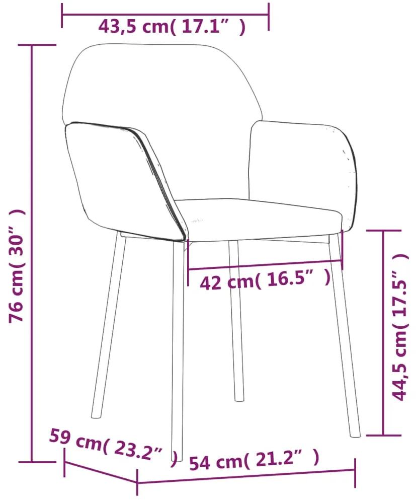 Cadeiras de jantar 2 pcs tecido/couro artificial castanho