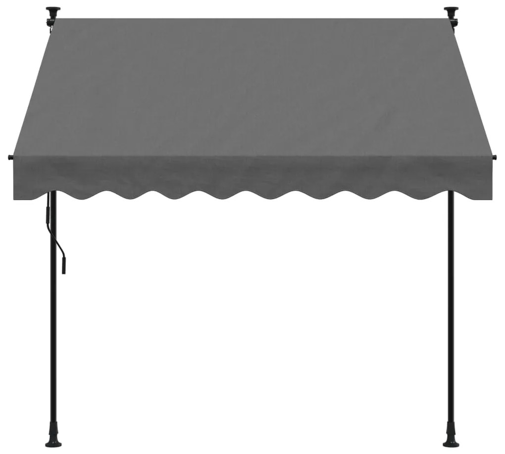 Toldo retrátil 200x150 cm tecido e aço antracite