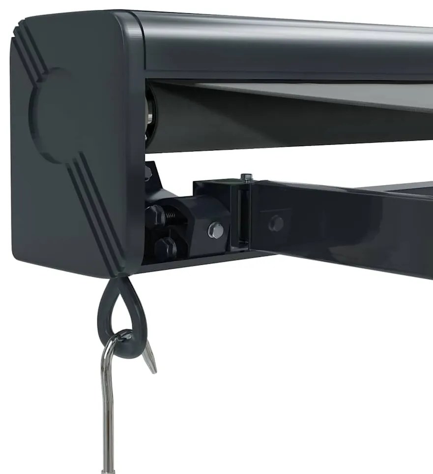Toldo retrátil 3x2,5 m tecido e alumínio antracite