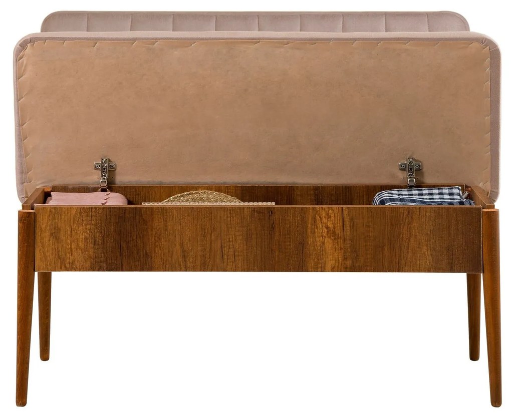 Conjunto de Mesa de Jantar Extensível Vina – Nogueira – 130x77x80 cm