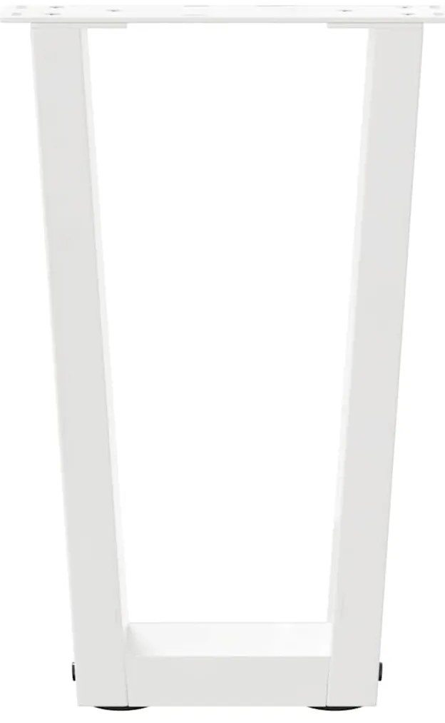 Pés para mesa de centro em V 2 peças Branco 28x(42-43,3) cm Aço