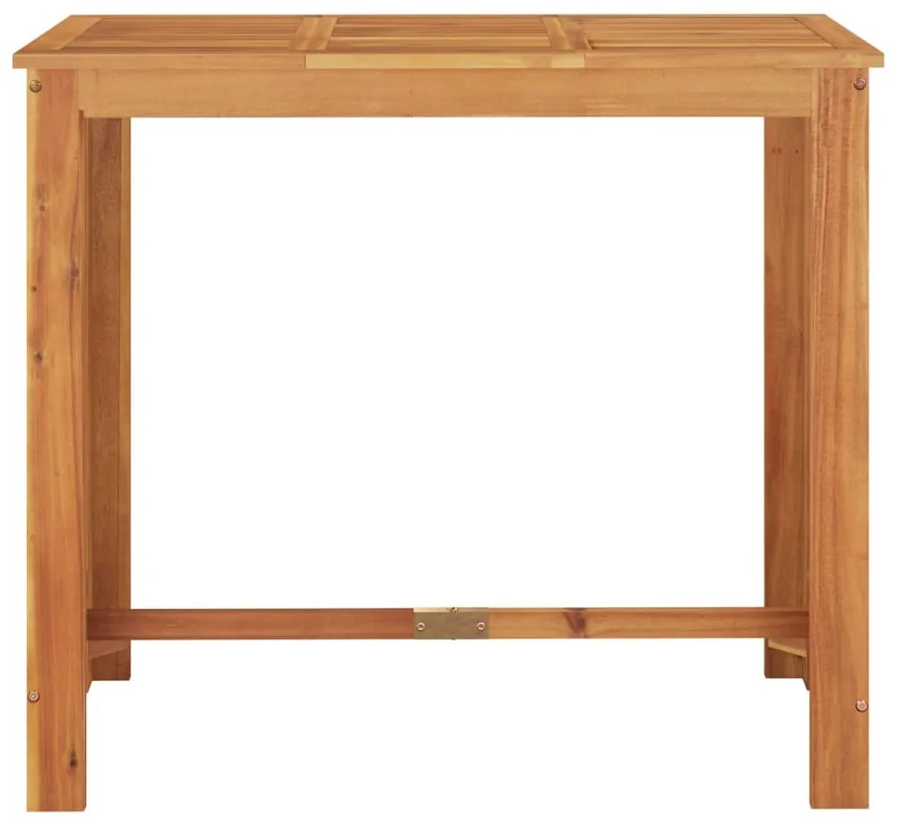 7 pcs conjunto de bar p/ jardim acácia maciça/vime PE castanho