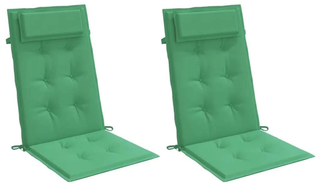 Almofadões p/ cadeira encosto alto 2 pcs tecido oxford verde