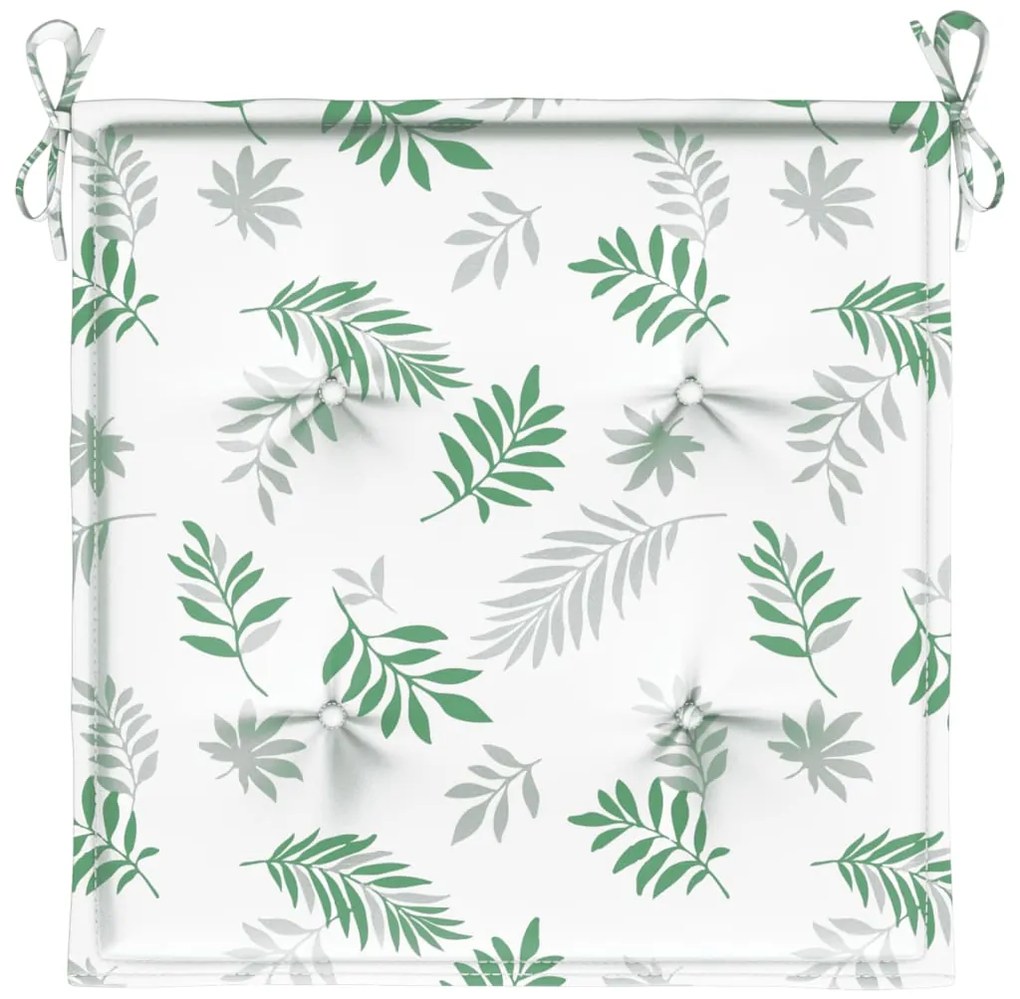 Almofadões p/ cadeira 4pcs 50x50x3cm tecido padrão folhas