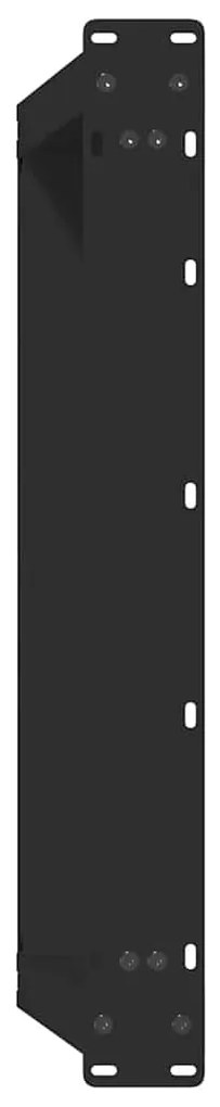Pés para mesa de centro em formato de U, 2 peças, preto, 60x(30-31) cm