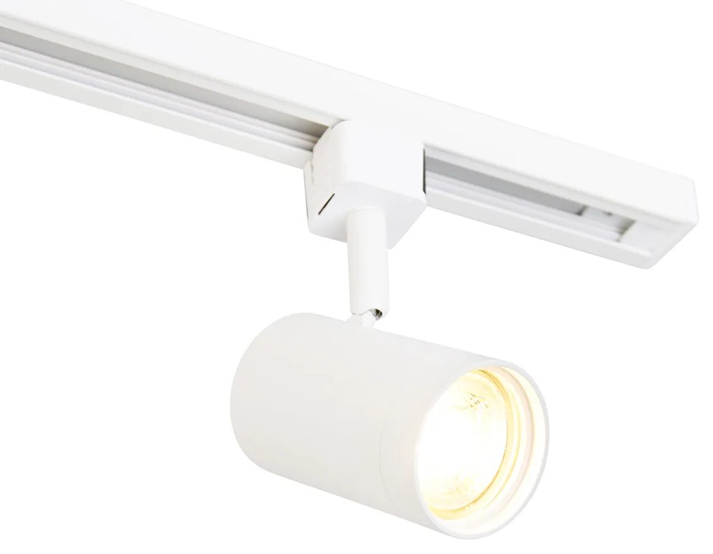 Moderno sistema trilho monofásico com 4 focos branco - Jeana Moderno