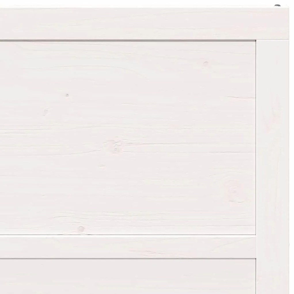 Porta de Celeiro Branca 100x208 cm Madeira Sólida Pinho