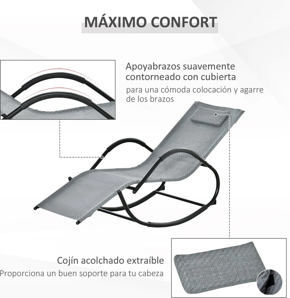 Espreguiçadeira de Exterior com Apoio para os Braços e Efeito de Vime