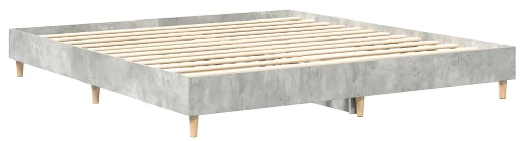 Estrutura de cama sem colchão 200x200 cm cinzento cimento