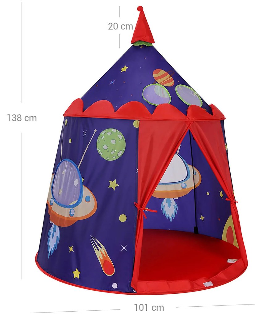 Tenda de brincar para crianças “Space" 101 x 135 cm Azul