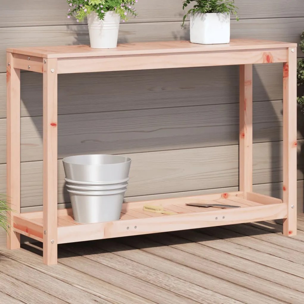 vidaXL Mesa de jardinagem com prateleira madeira de douglas maciça