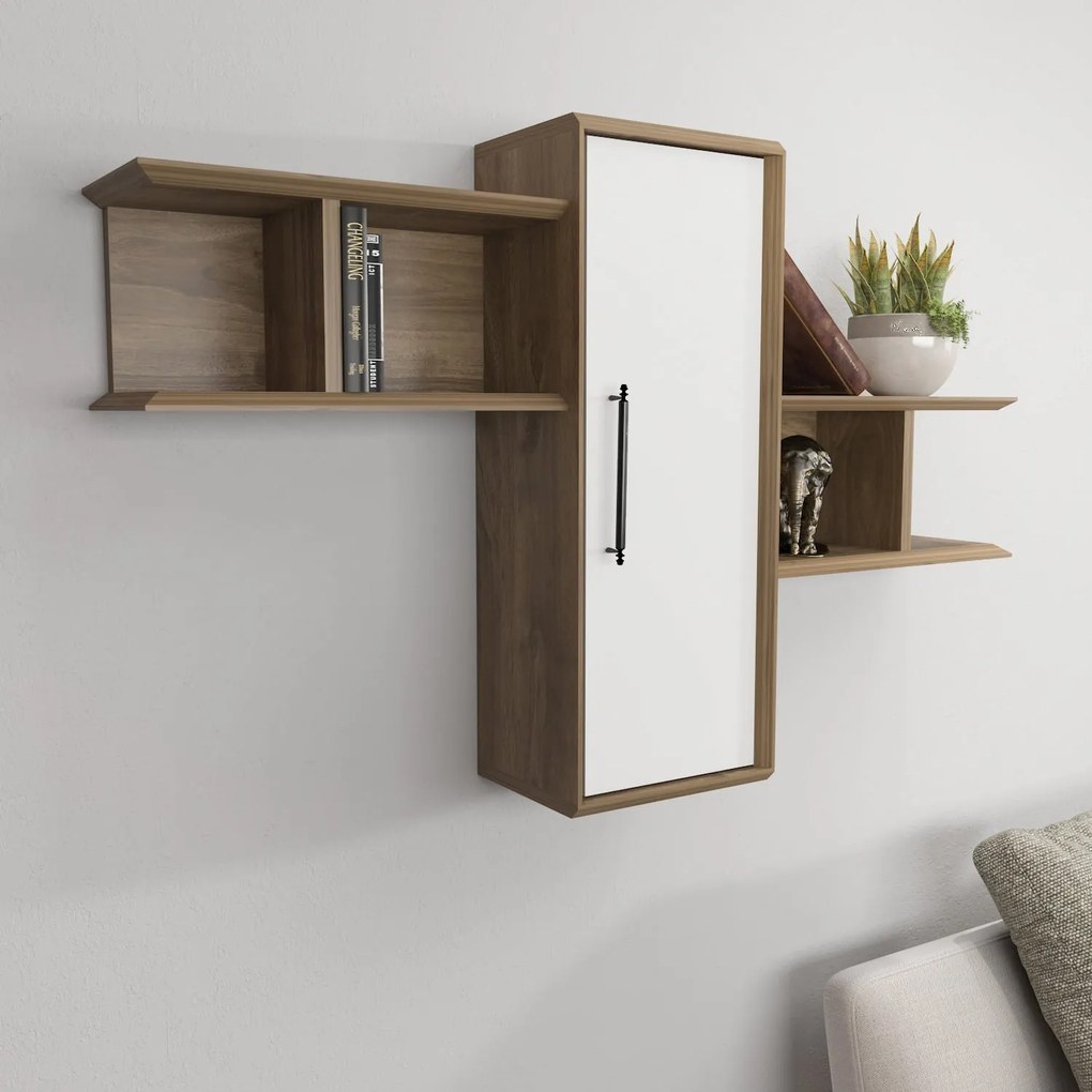 Prateleira de Parede Olida – Nogueira – 118,6x35x51,8 cm