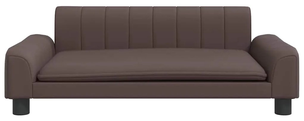 Cama para cães 90x53x30 cm couro artificial castanho