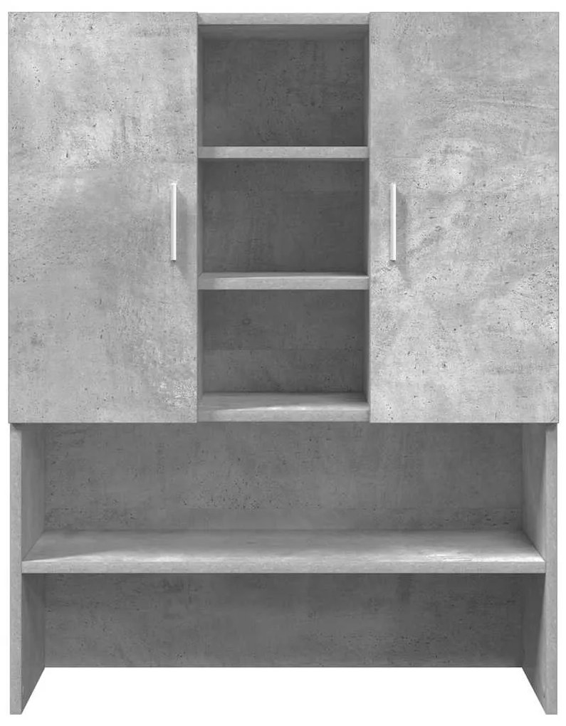 Armários p/ máquina lavar 2pcs deriv. madeira cinzento cimento