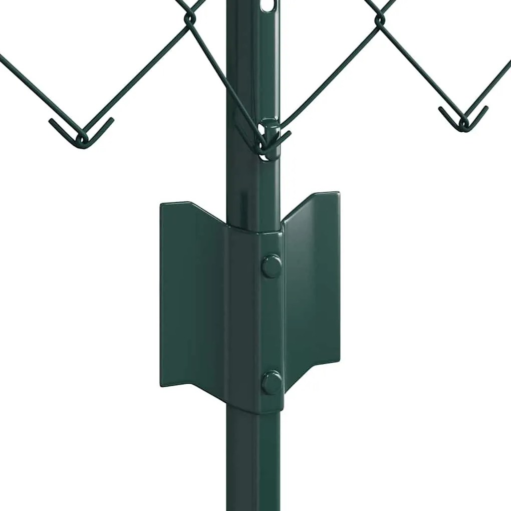 Cerca de Cadeia com 22 Postes U Verde 0.4x25 m Aço