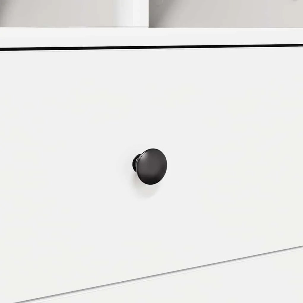 Mesa com Armazenamento Branca de Madeira de Engenharia
