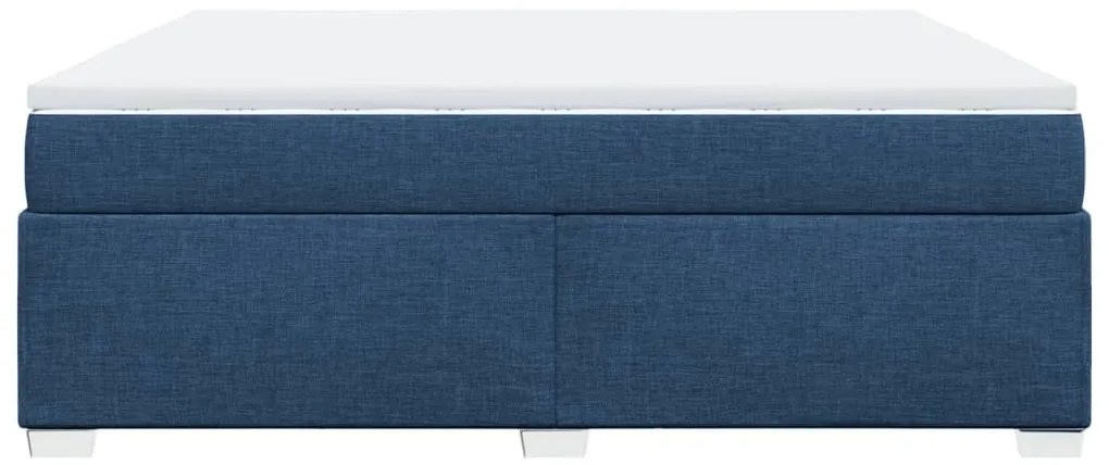 Cama com molas/colchão 180x200 cm tecido azul