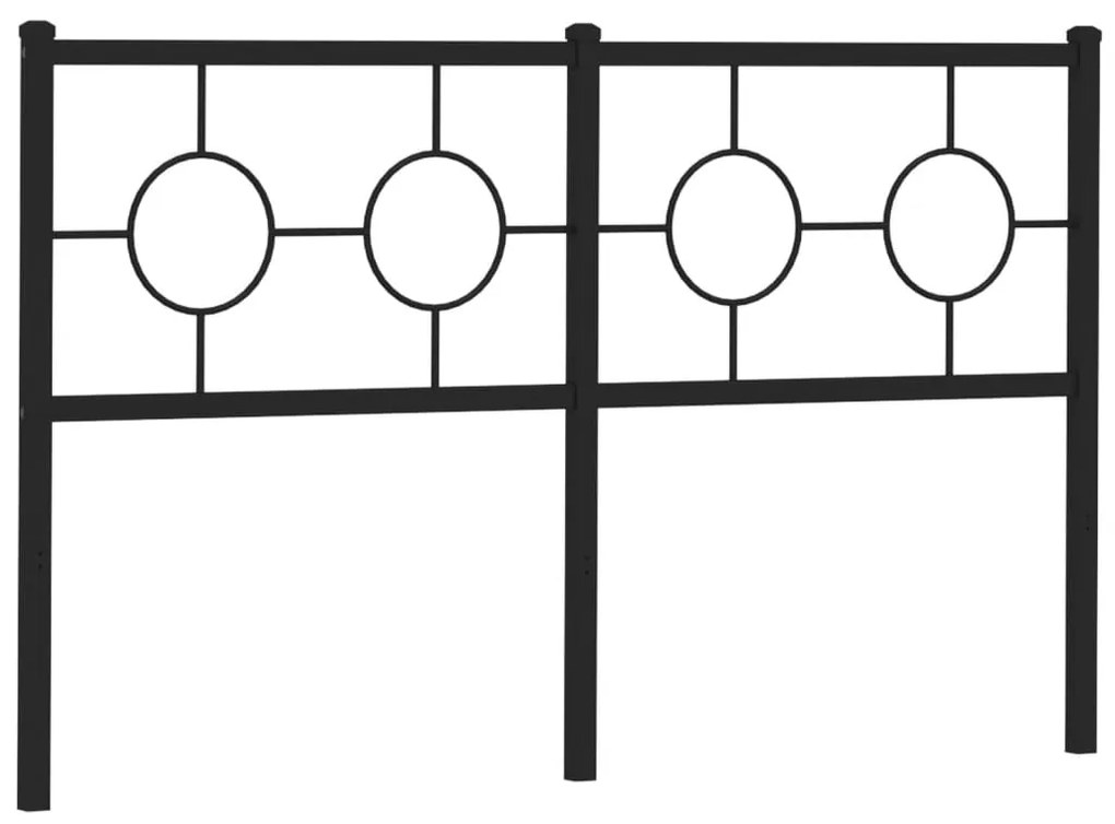 Cabeceira de cama 150 cm metal preto
