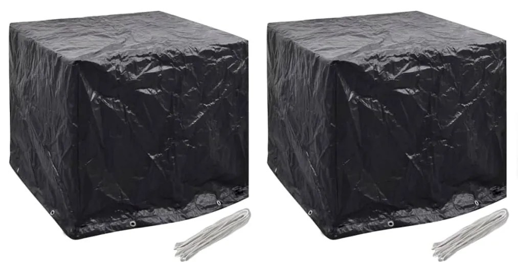 vidaXL Capas p/ tanques de água de jardim 2 pcs 8 ilhós 116x100x120 cm