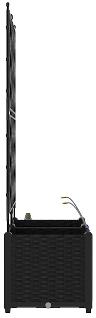 Jardineiras de Jardim 1 pc Preto 80 x 40 x 142 cm Plástico