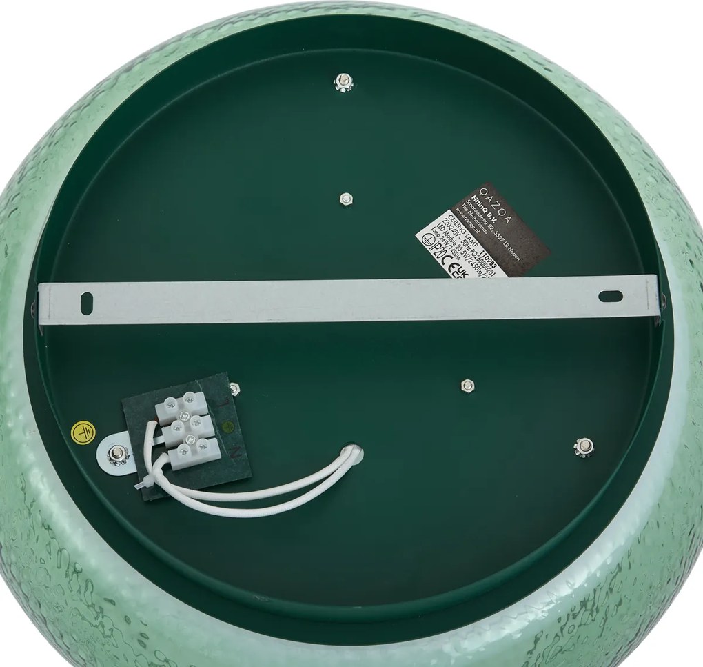 Candeeiro de Teto Art Deco Verde com Vidro Incl. LED Regulável em 3 Níveis - Thimble