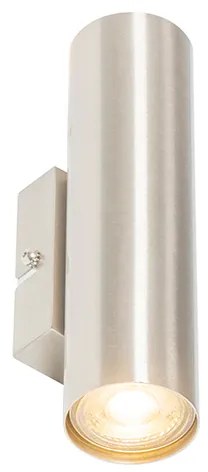 Candeeiro de parede moderno em aço 2-luzes - Jeana