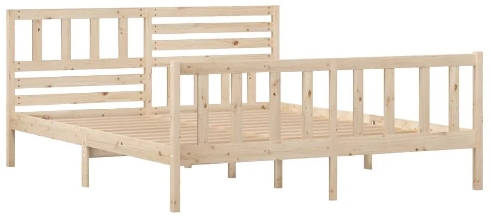 Estrutura de cama casal 135x190 cm madeira maciça