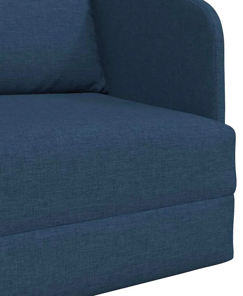 Sofá Cama de Chão 2 em 1 Azul 65x80x83 cm Tecido