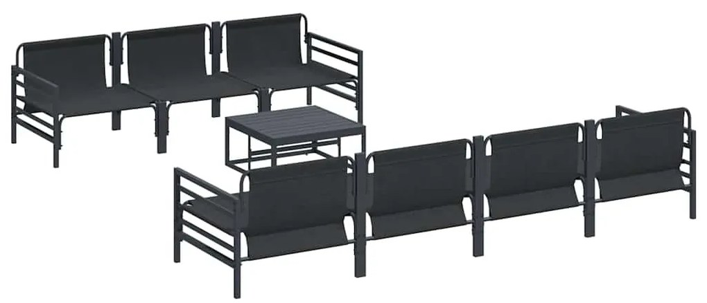 Conjunto de Sofá de Jardim 8 pcs Antracite 70 x 70.5 x 31.5 cm