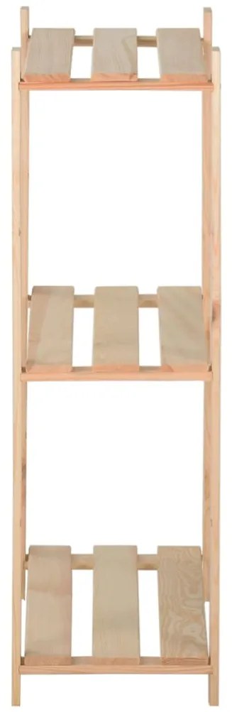 Unidade arrumação 3 prateleiras 80x28,5x90 cm pinho maciço