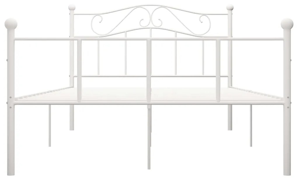 Estrutura de cama 140x200 cm metal branco