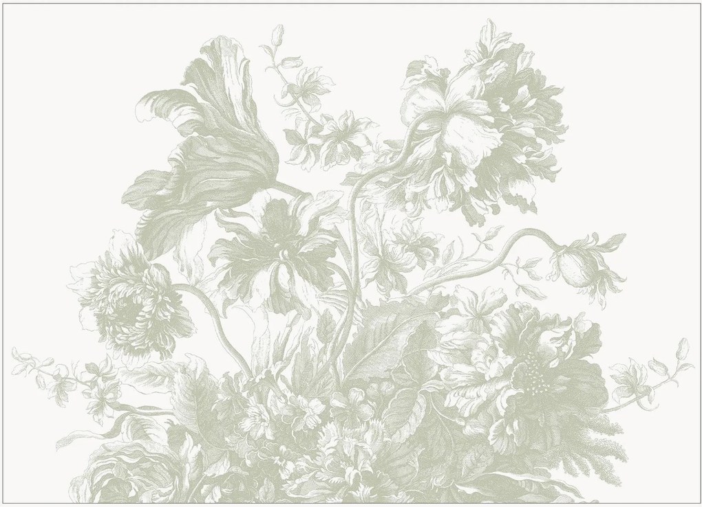 Papel de parede Engraved Flowes
