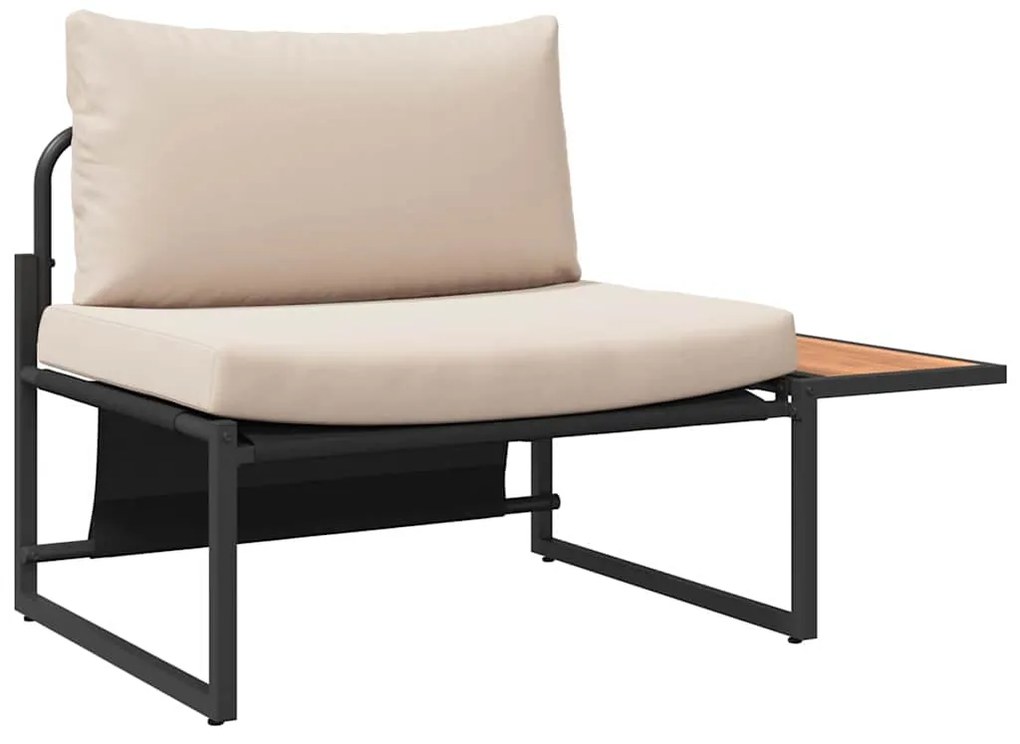 Conjunto de Jantar de Jardim de 3 Peças com Almofadas em Taupe