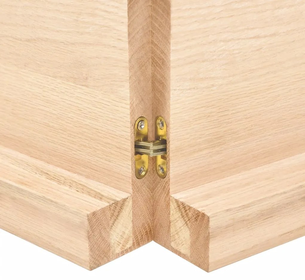 Tampo de mesa 120x50x(2-6) cm carvalho maciço não tratado