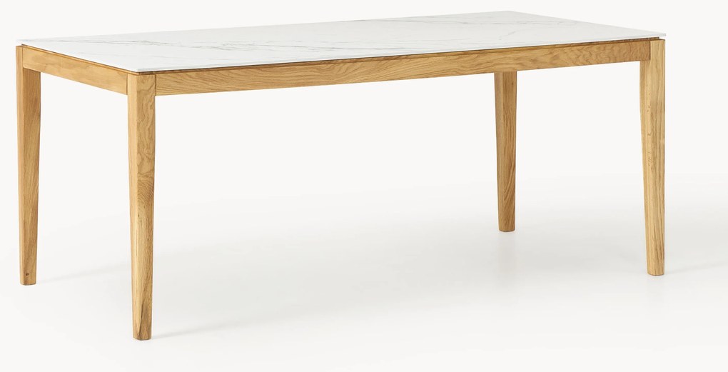 Mesa de jantar com tampo com aspeto de mármore Jackson, vários tamanhos
