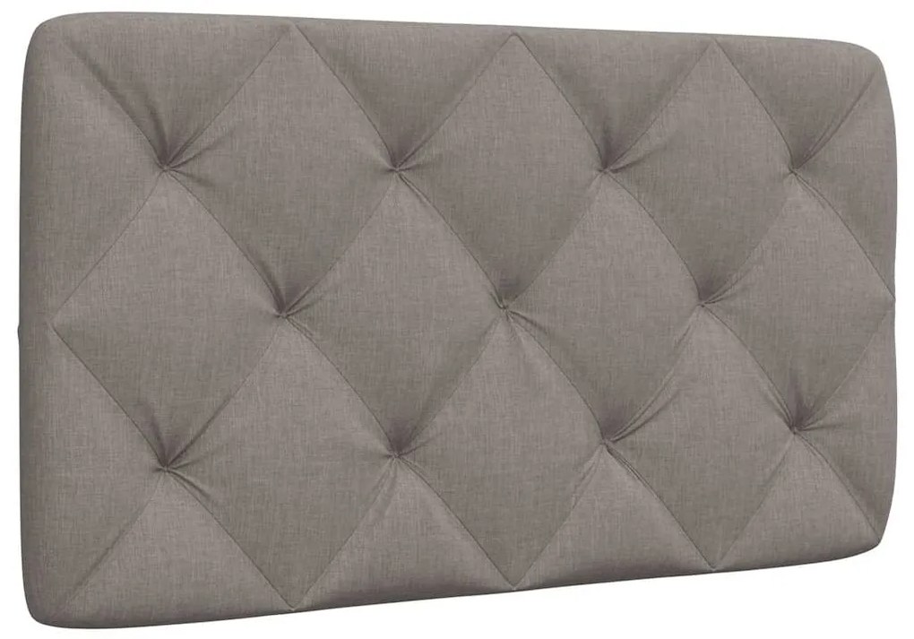 vidaXL Almofadão de cabeceira 90 cm tecido cinzento-acastanhado